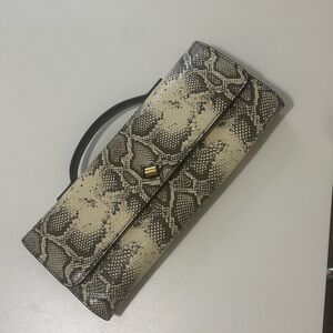 Elegant Snake Print Clutch